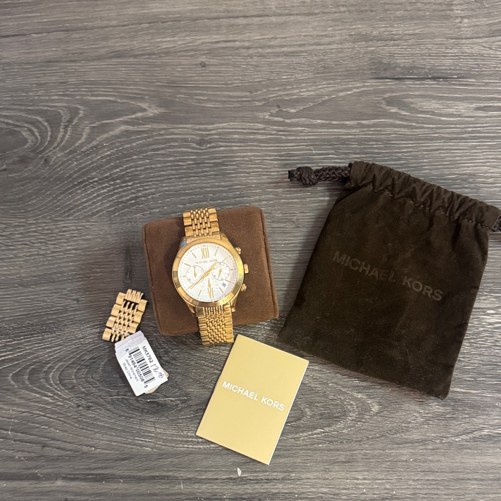 Michael Kors Gold Watch with White Face